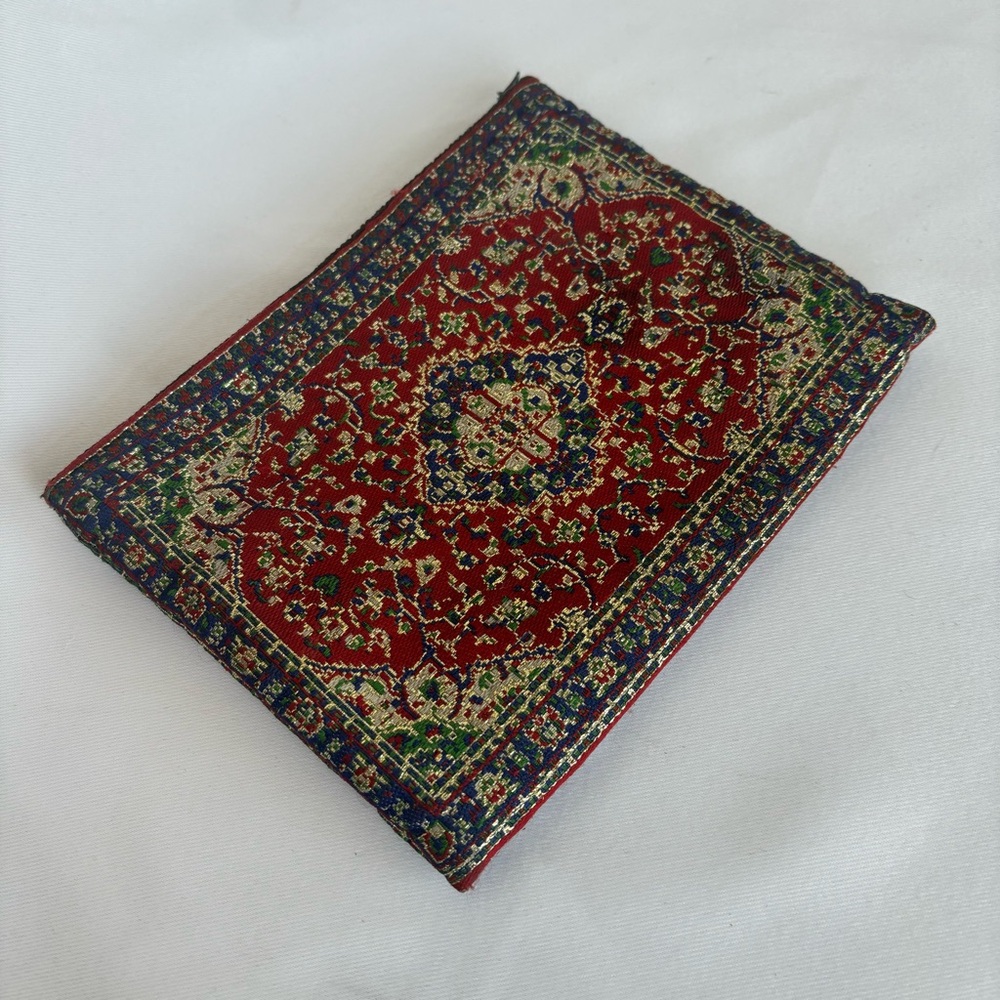 Moroccan Coin Purse - Unique Design in Red and Gold